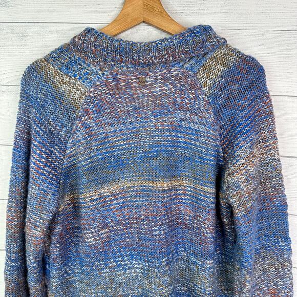 Prana Womens size Small Claus Chunky Knit Wool Blend Sweater Blue w23202183 - Picture 5 of 9
